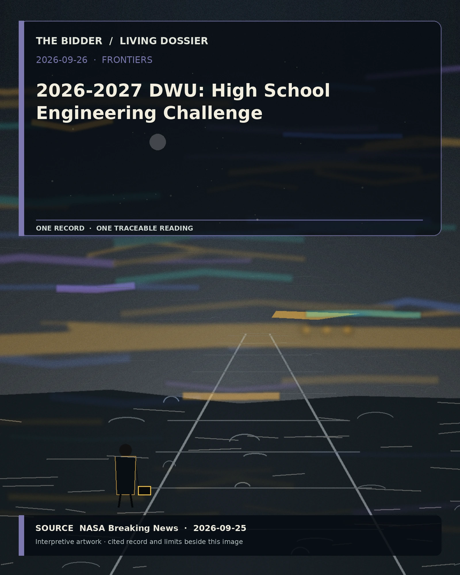 Evidence-led visual artwork: 2026-2027 DWU: High School Engineering Challenge