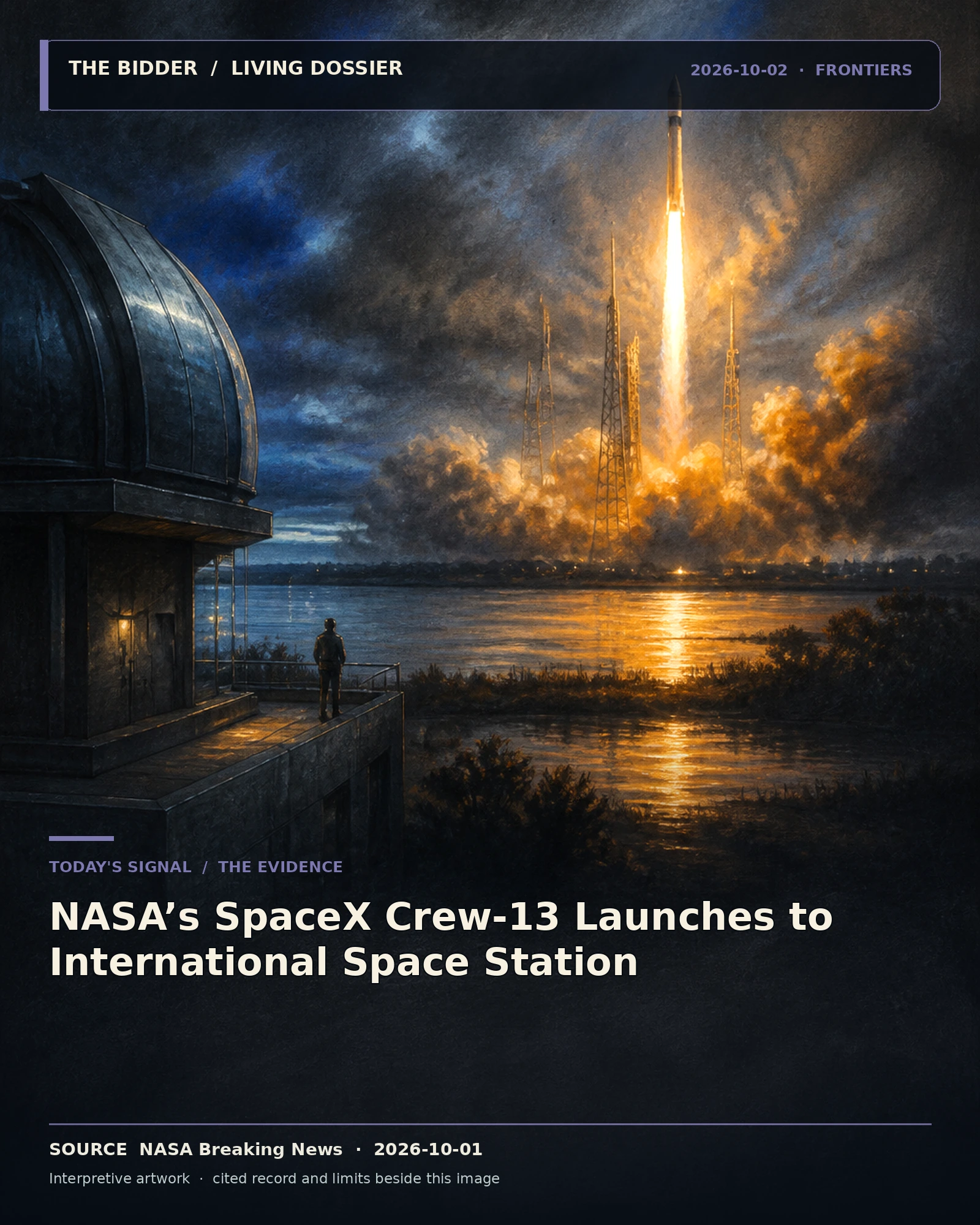 Evidenz-geführte Kunstwerke für NASA-RaumfahrtX Crew-13 startet zur Internationalen Raumfahrtstation