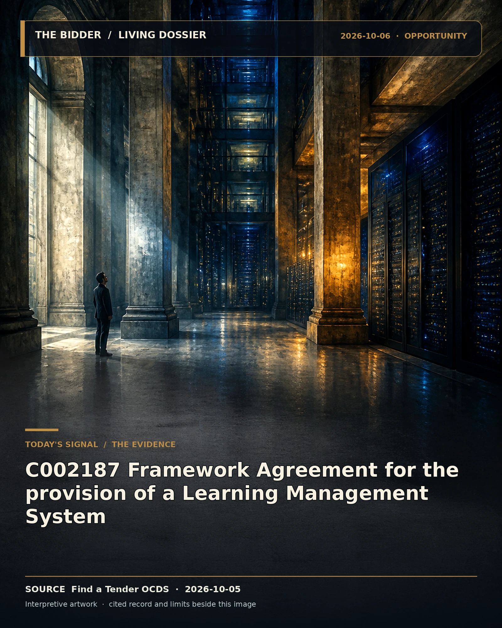 Evidenzbasiertes Kunstwerk für C002187 Rahmenvereinbarung über die Bereitstellung eines Lernmanagementsystems