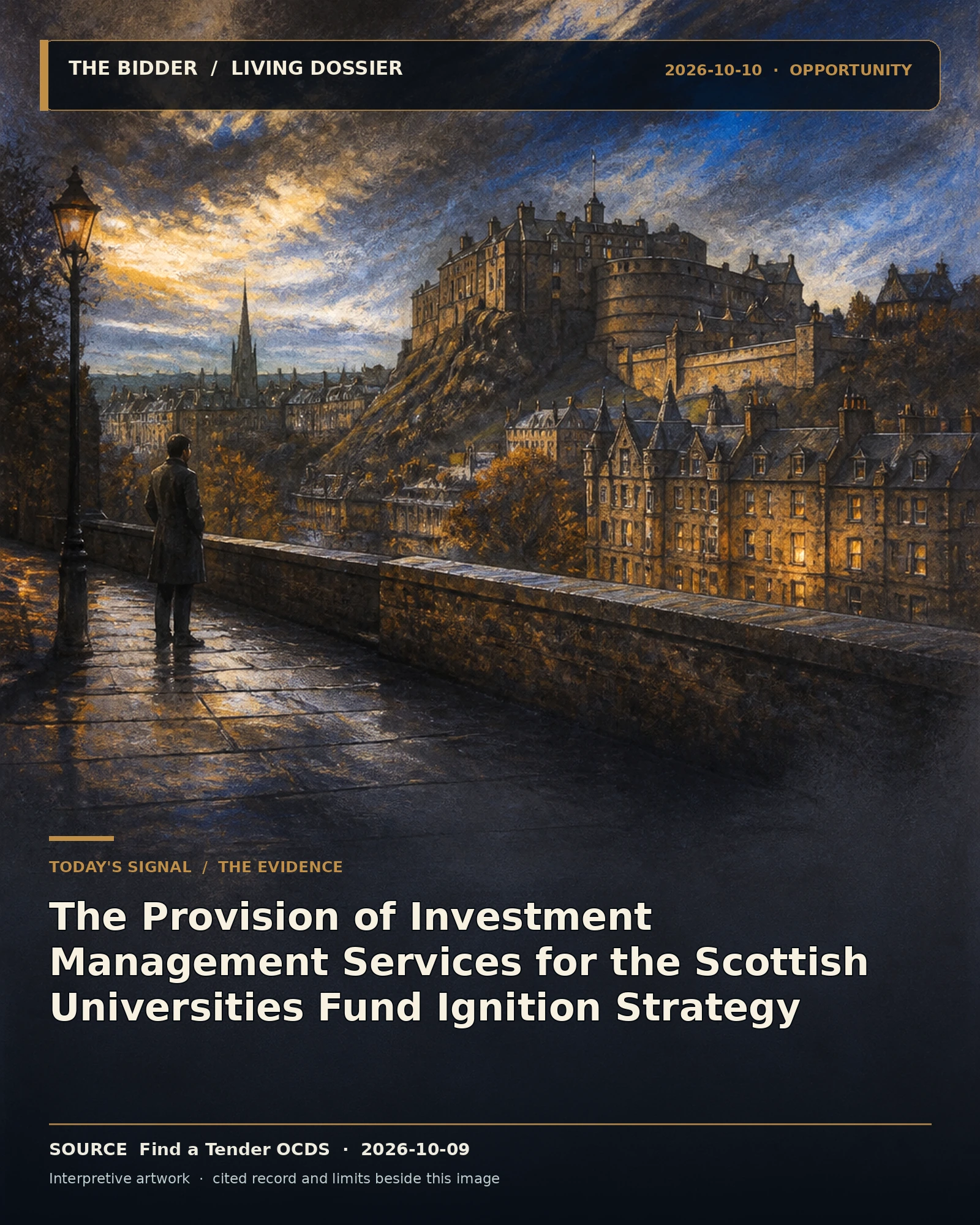 Evidence-led artwork for The Provision of Investment Management Services for the Scottish Universities Fund Ignition Strategy