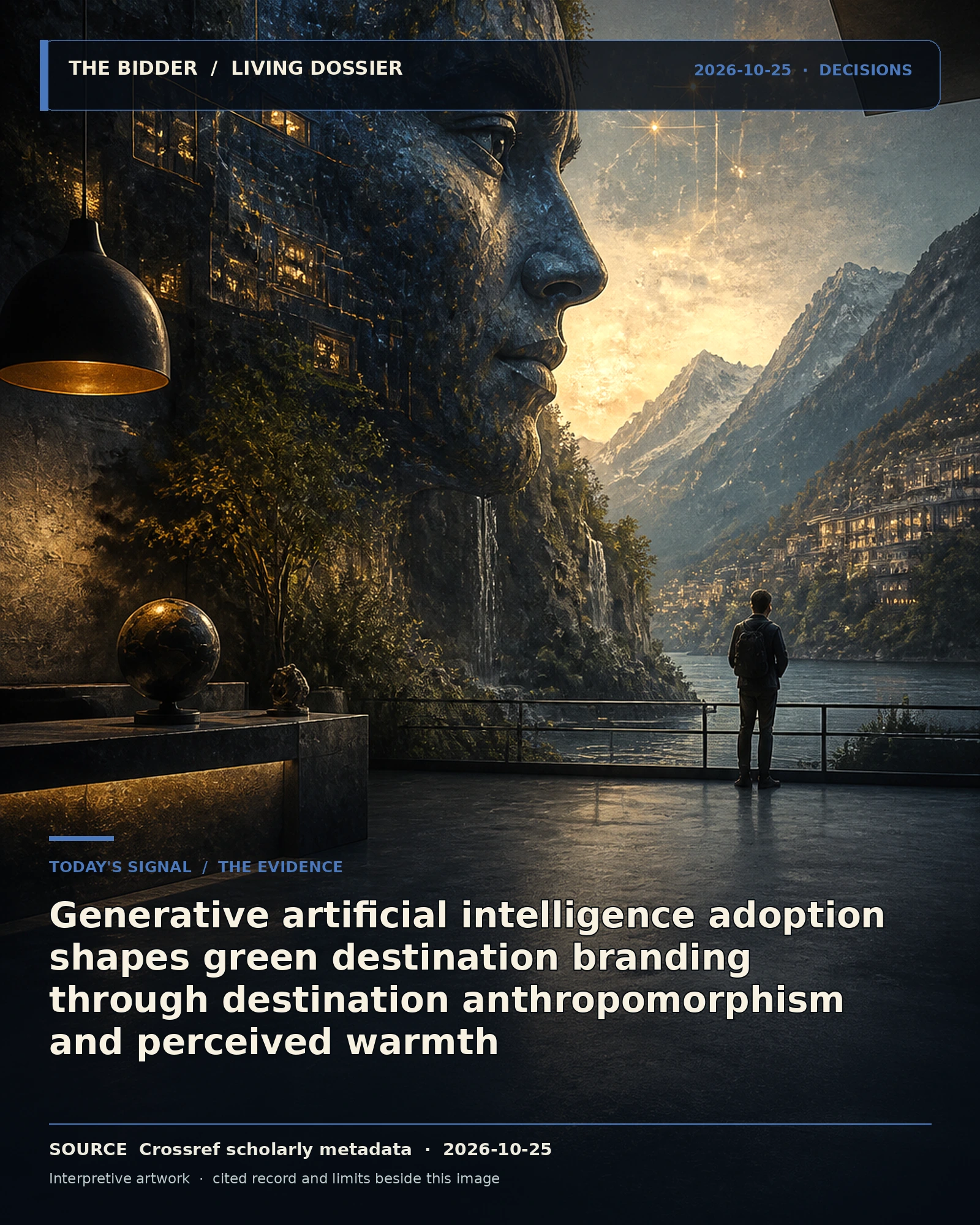 Evidence-led visual artwork for Generative artificial intelligence adoption shapes green destination branding through destination anthropomorphism and perceived warmth