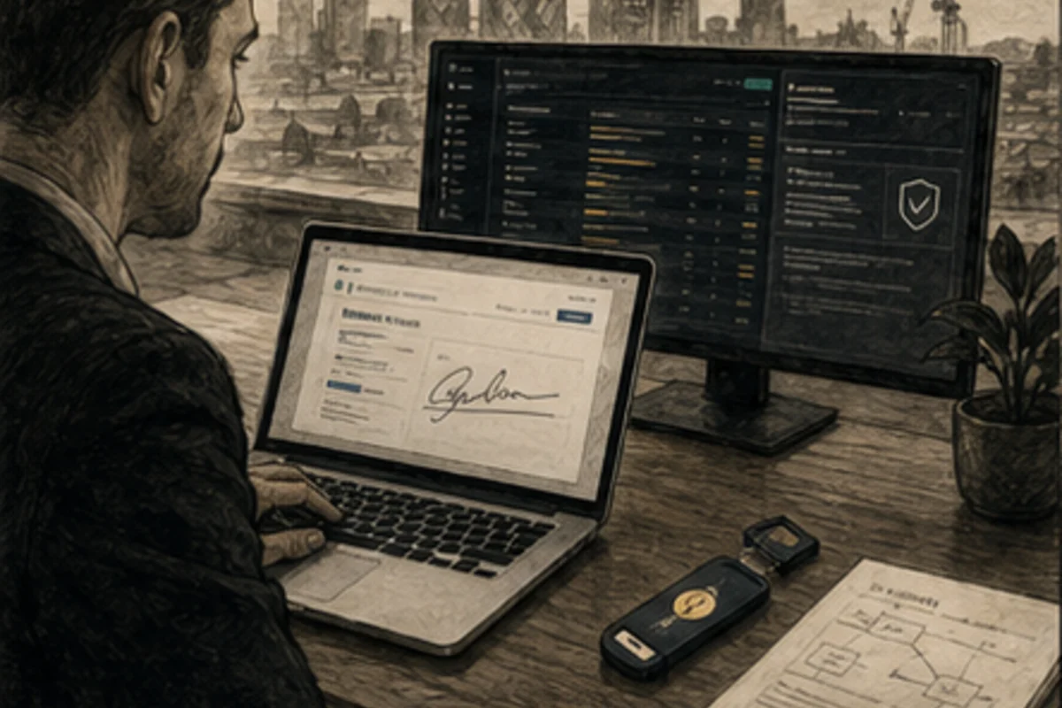 A slim secure workstation brings signing and evaluation into one environment