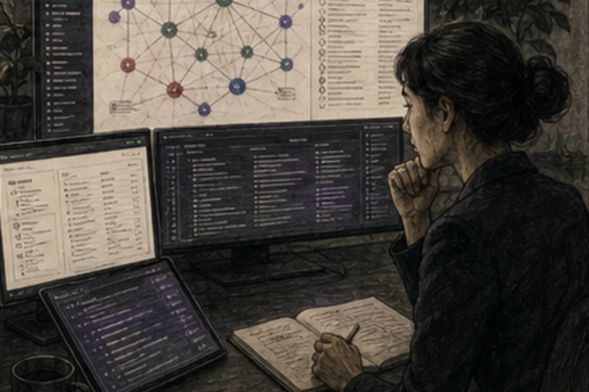 Human review sits inside an AI-assisted evidence and traceability studio