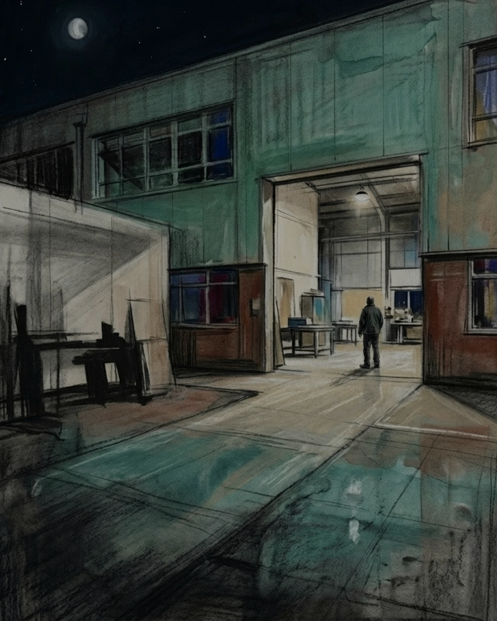 Reference Method retrospective artwork: The Quiet Weight of Library After Rain