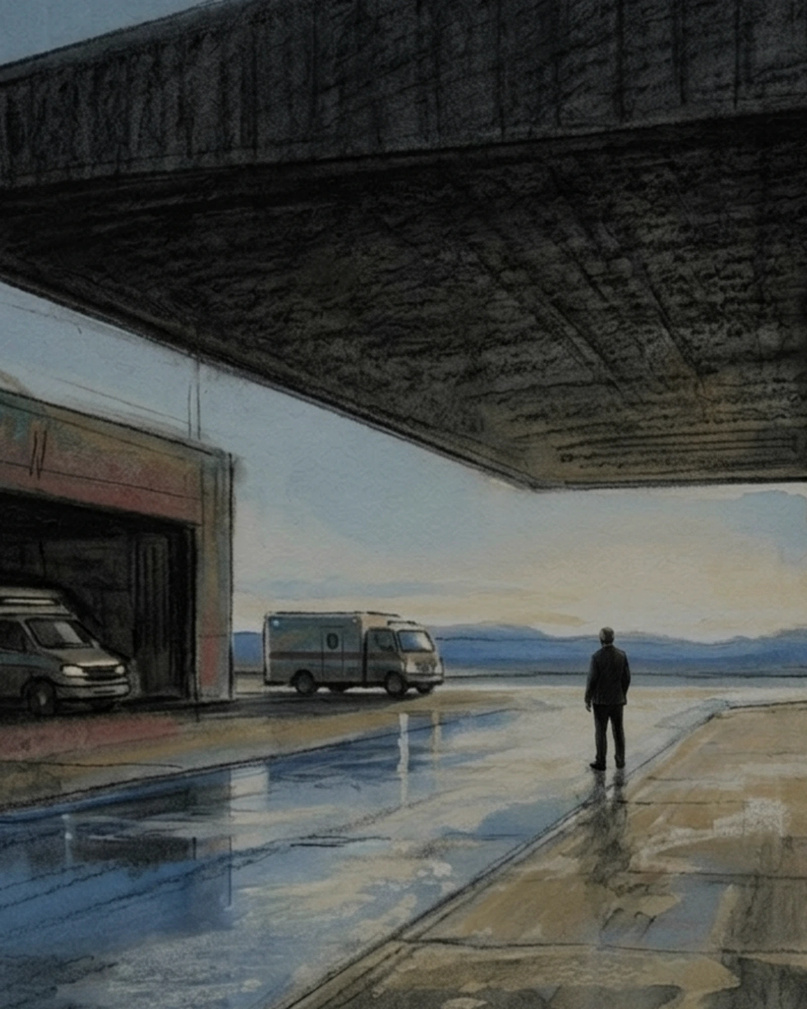 Reference Method retrospective artwork: The Distance Between Blue Machine Room