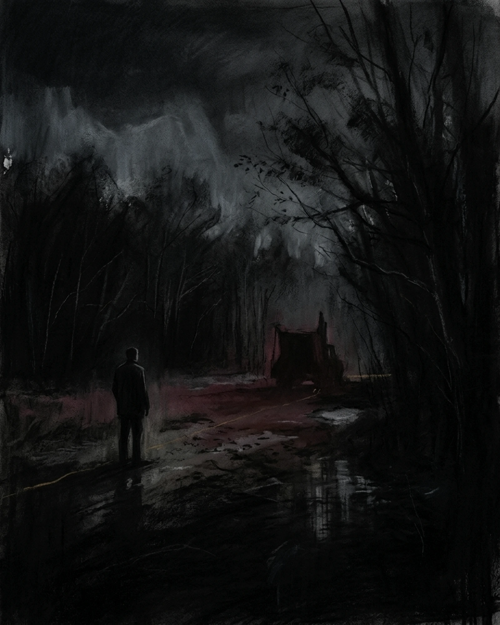 Living Charcoal retrospective artwork: The Promise Inside Green Edge